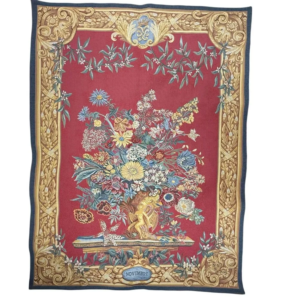 Tapisserie d’Halluin Vaux in November Wall Tapestry France 38x51 Hanging Artwork